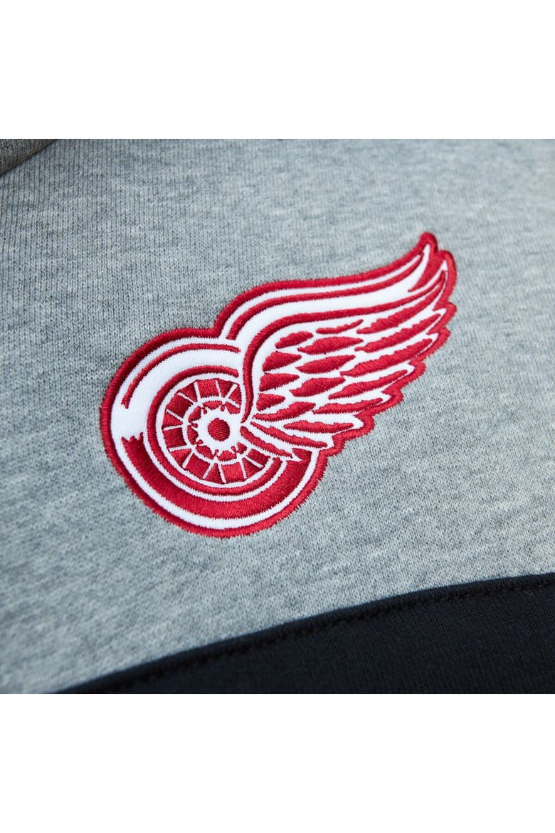 Men's Mitchell & Ness Red/Gray Detroit Red Wings Head Coach Pullover Hoodie, Alternate, color, Red