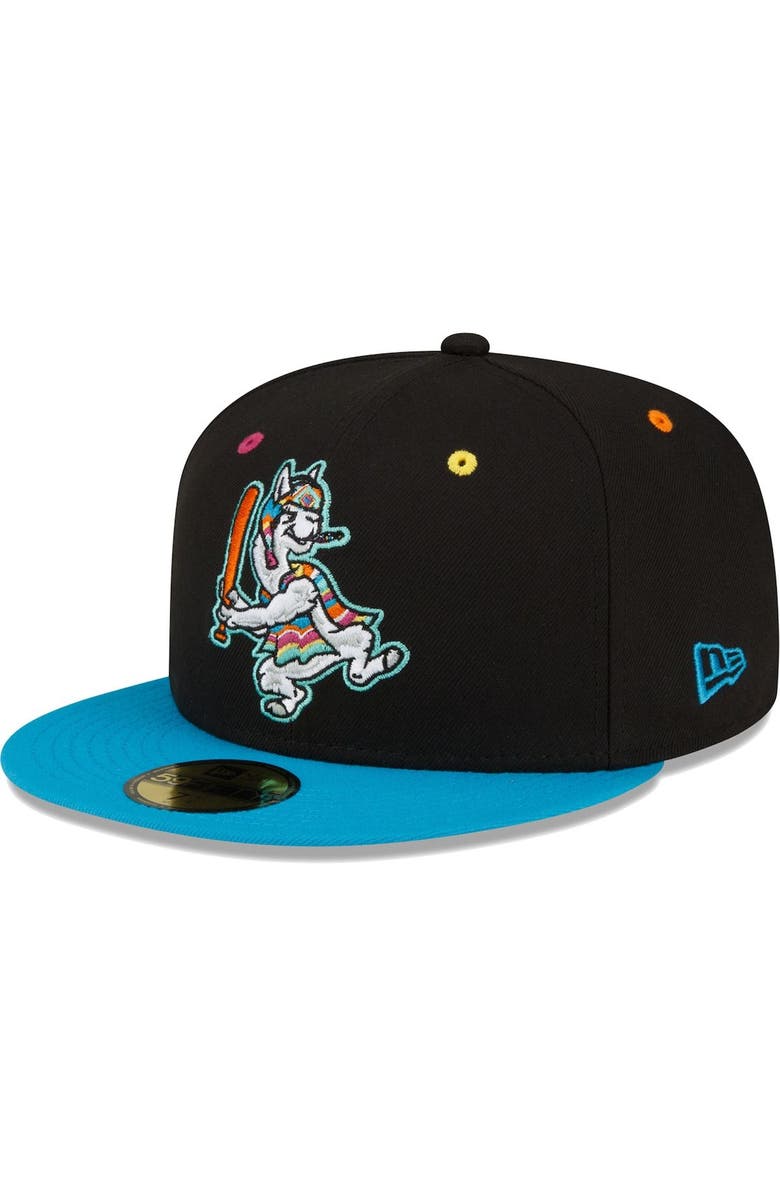 New Era Men's New Era Black/Royal Hickory Crawdads Copa De La Diversion 59FIFTY Fitted Hat, Main, color, Black