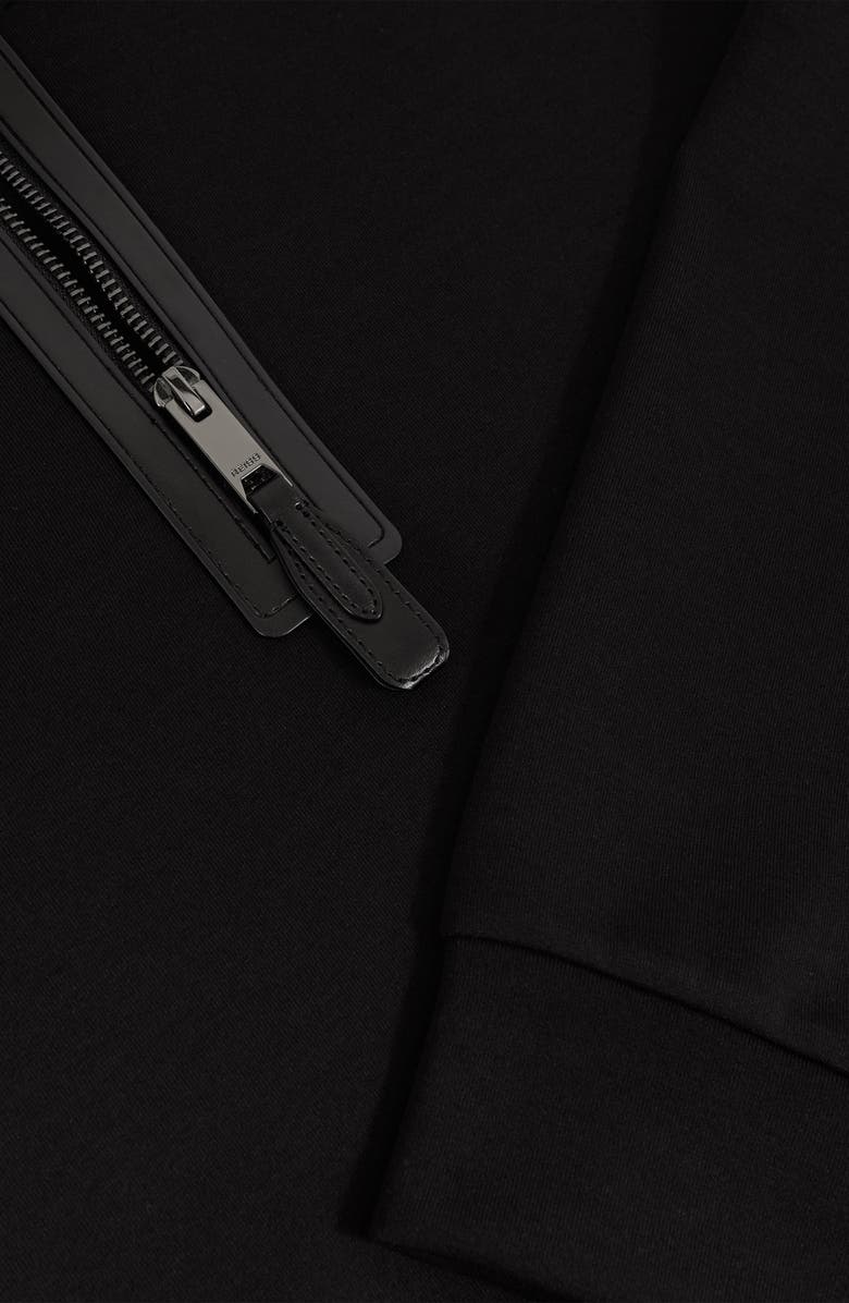 Reiss Hale Quarter Zip Top, Alternate, color, Black