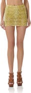 AFRM Martina Ruched Mesh Miniskirt