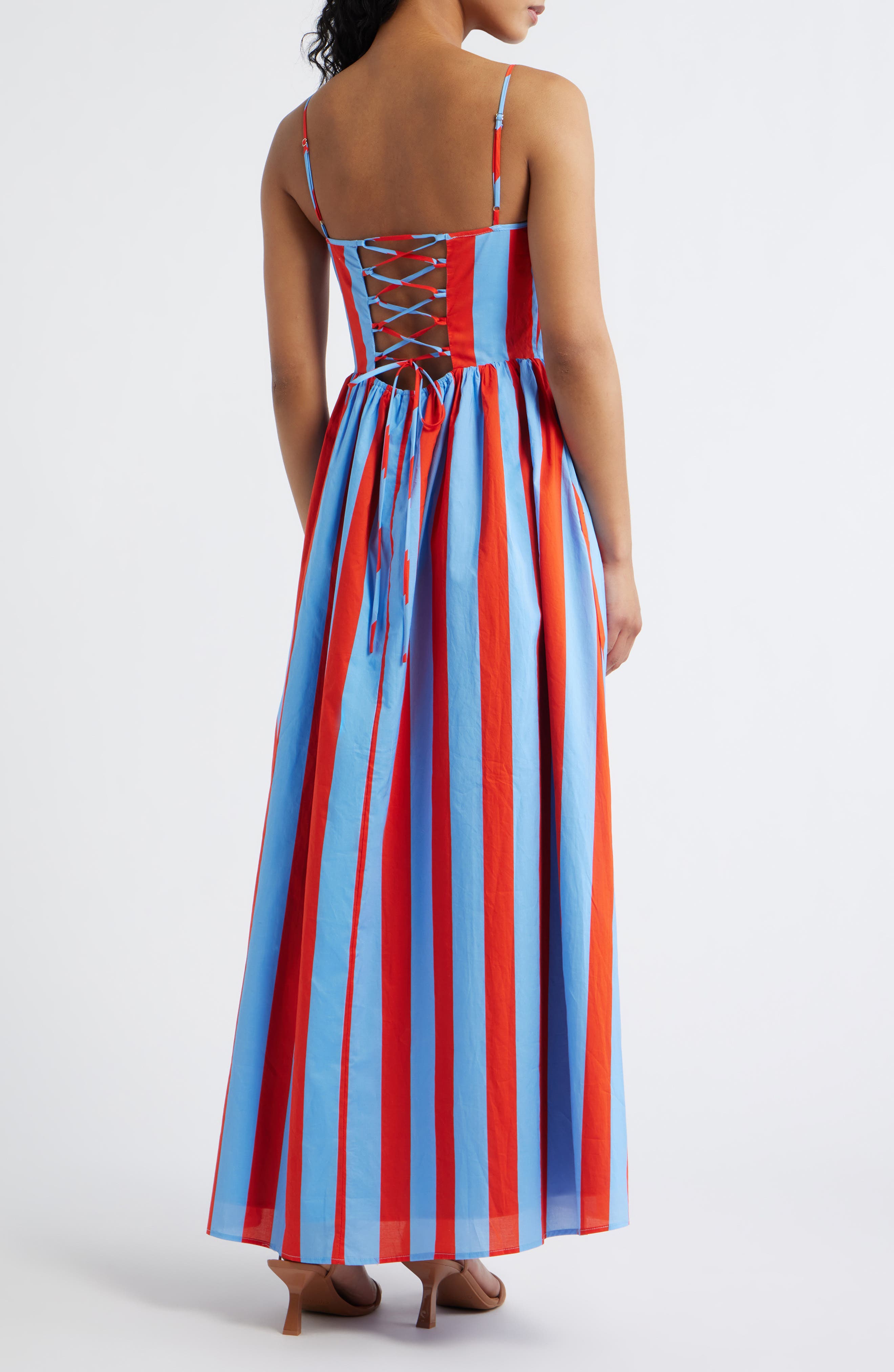 Primo Lace Back Stripe Sleeveless Maxi Dress - image 2