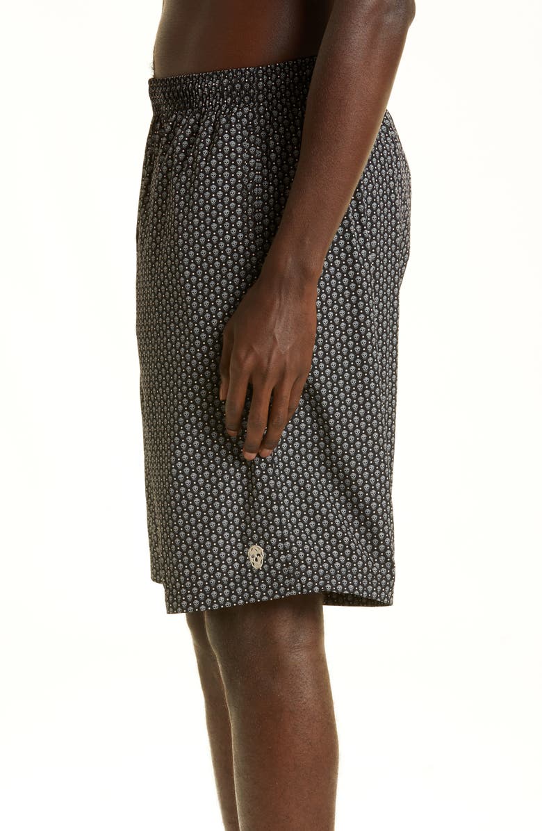 McQueen Men's Skull Long Swim Trunks, Alternate, color, 