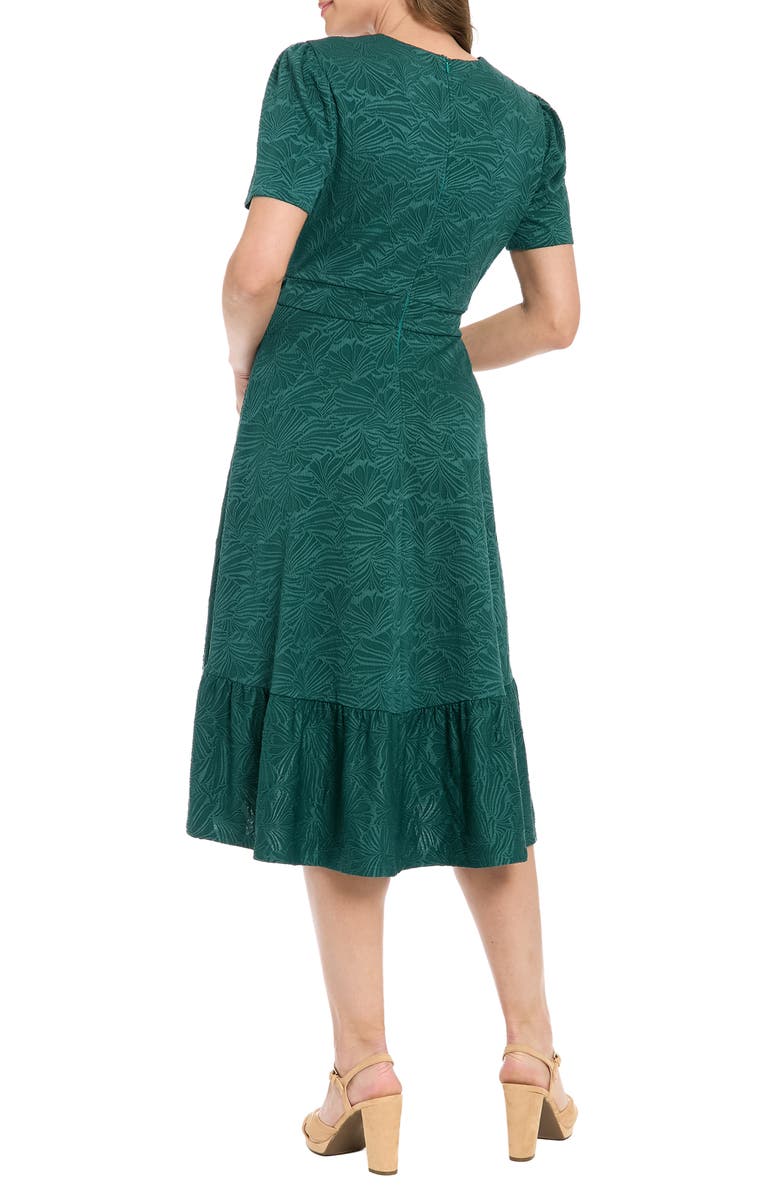 London Times Ruffle Faux Wrap Midi Dress, Alternate, color,