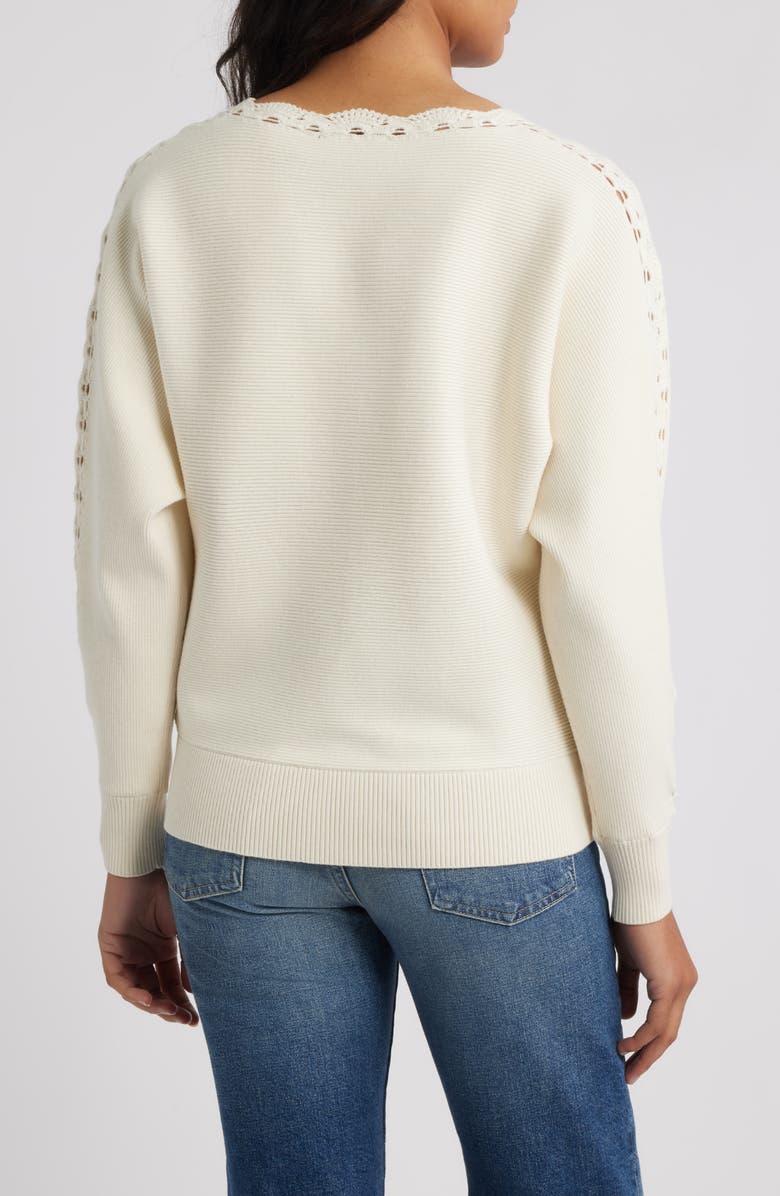 Elie Tahari The Juniper Dolman Sleeve Top, Alternate, color, Vanilla