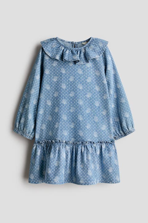 Printed Denim Dress