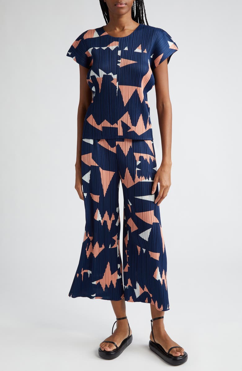 Pleats Please Issey Miyake Lucid Print Pleated Top, Alternate, color, 