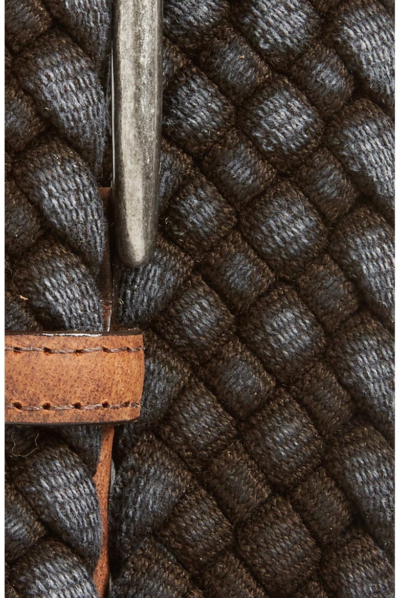 Woven Cotton Belt, Alternate, color, BLACK