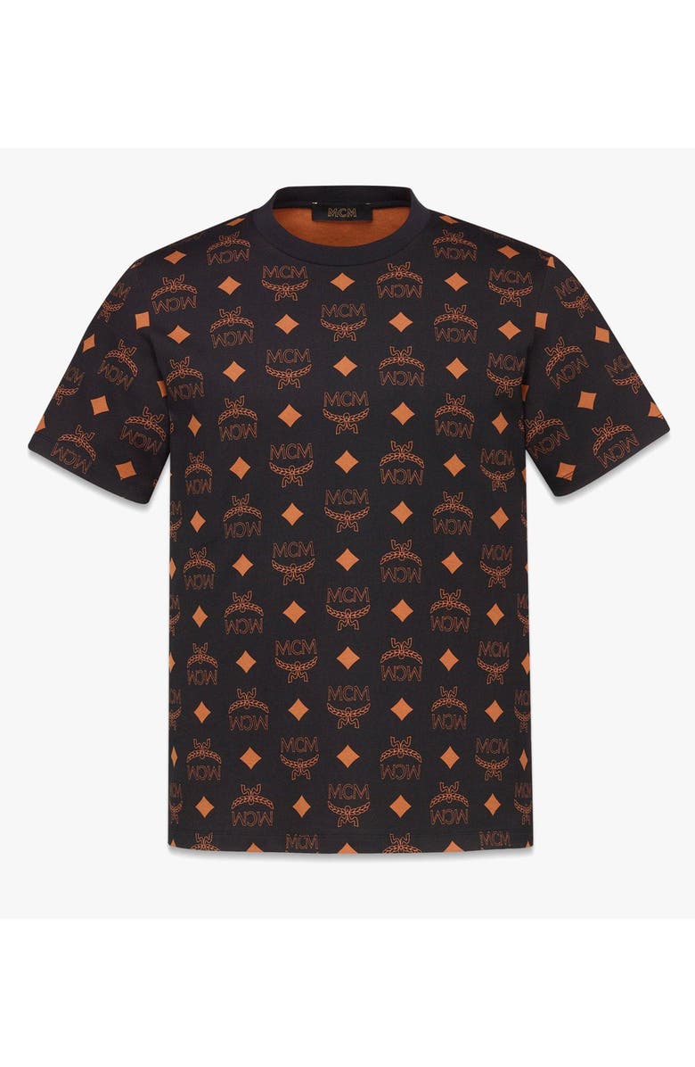 MCM Maxi Monogram Print T-Shirt in Organic Cotton, Main, color,