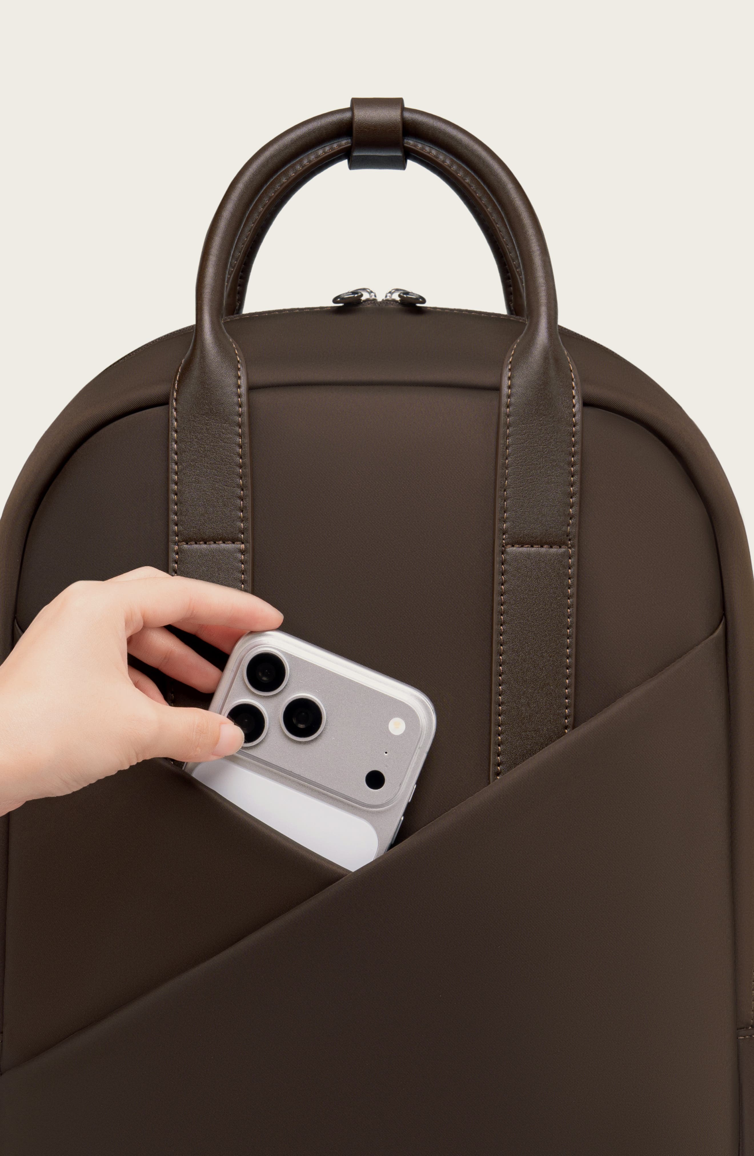 Slim Origami Convertible Backpack, Alternate, color, Espresso