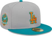 New Era Men's New Era Gray/Teal Los Angeles Dodgers 59FIFTY Fitted Hat