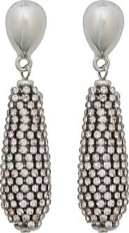 Panacea Pavé Crystal Drop Earrings