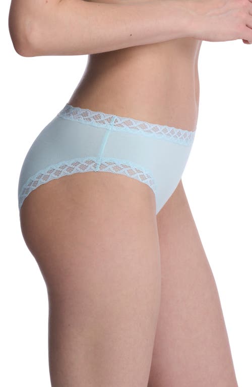 Natori Bliss Lace-trim Cotton Brief Underwear 156058 In Green