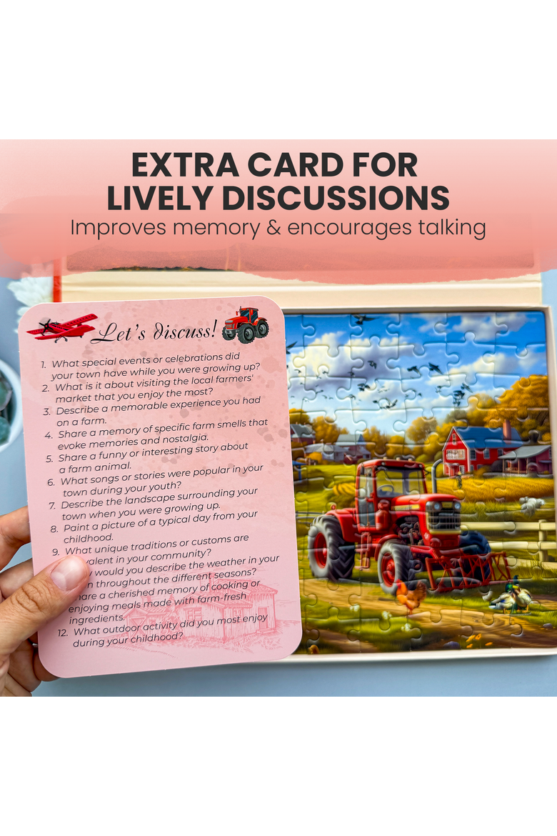 100-Piece Cognitive Activity Puzzles - Large Piece Jigsaw Puzzle Set for Seniors, Alternate, color, Picturesque Views