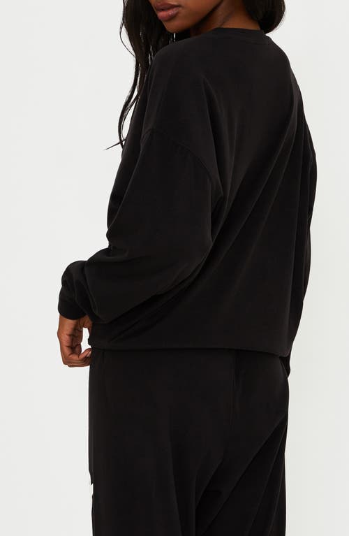 Beach Riot Devyn Oversized Crew-neck Sweatshirt In Black