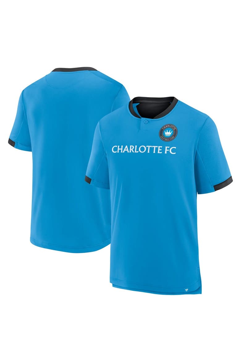Men's Fanatics Blue Charlotte FC Stoppage Time Striker T-Shirt, Main, color, Blue
