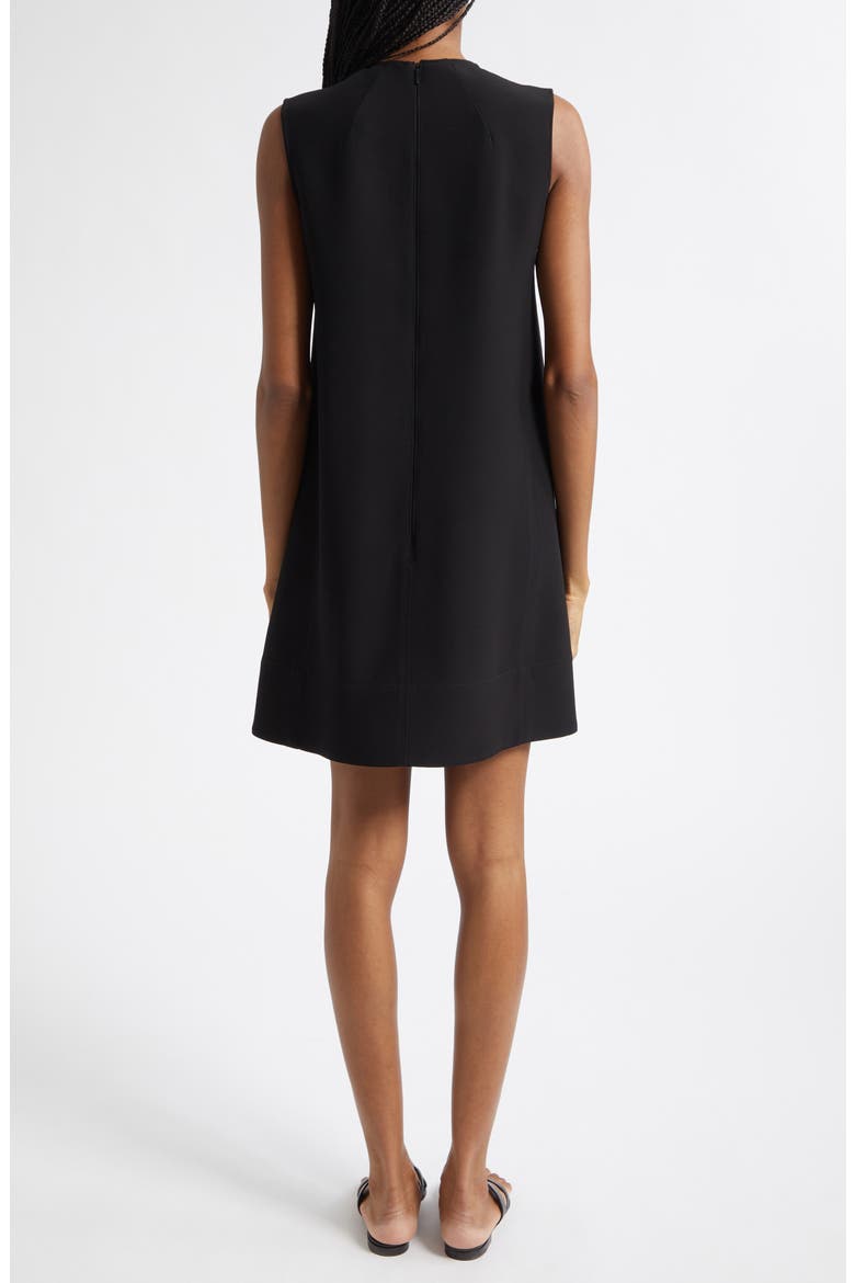 Rhoslyn Lace-Up Cady Minidress, Alternate, color, BLACK