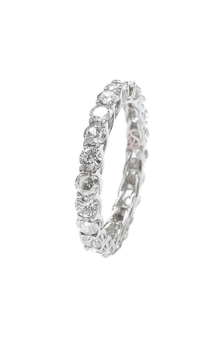 Cubic Zirconia Band Ring, Alternate, color, WHITE