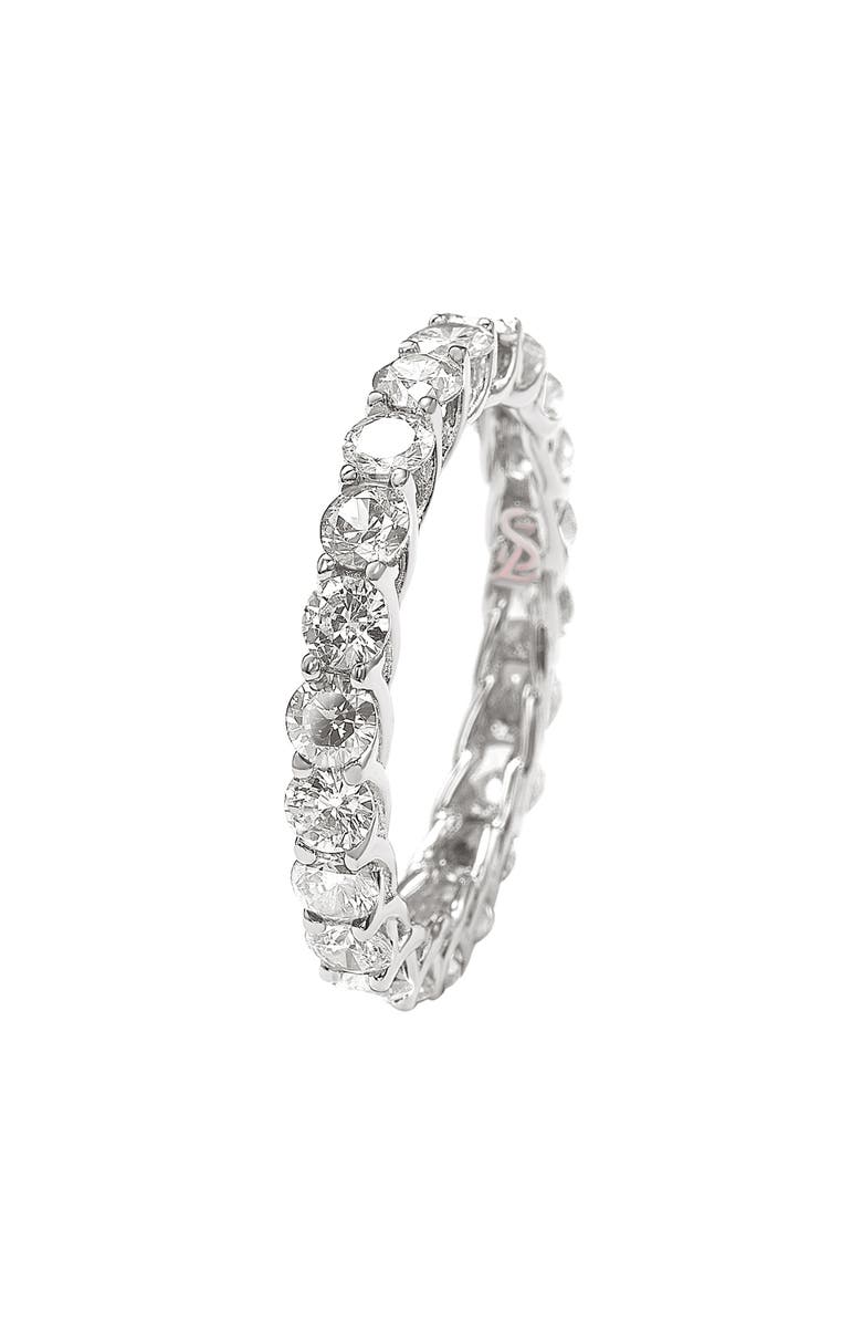 SUZY LEVIAN Cubic Zirconia Band Ring, Alternate, color, White
