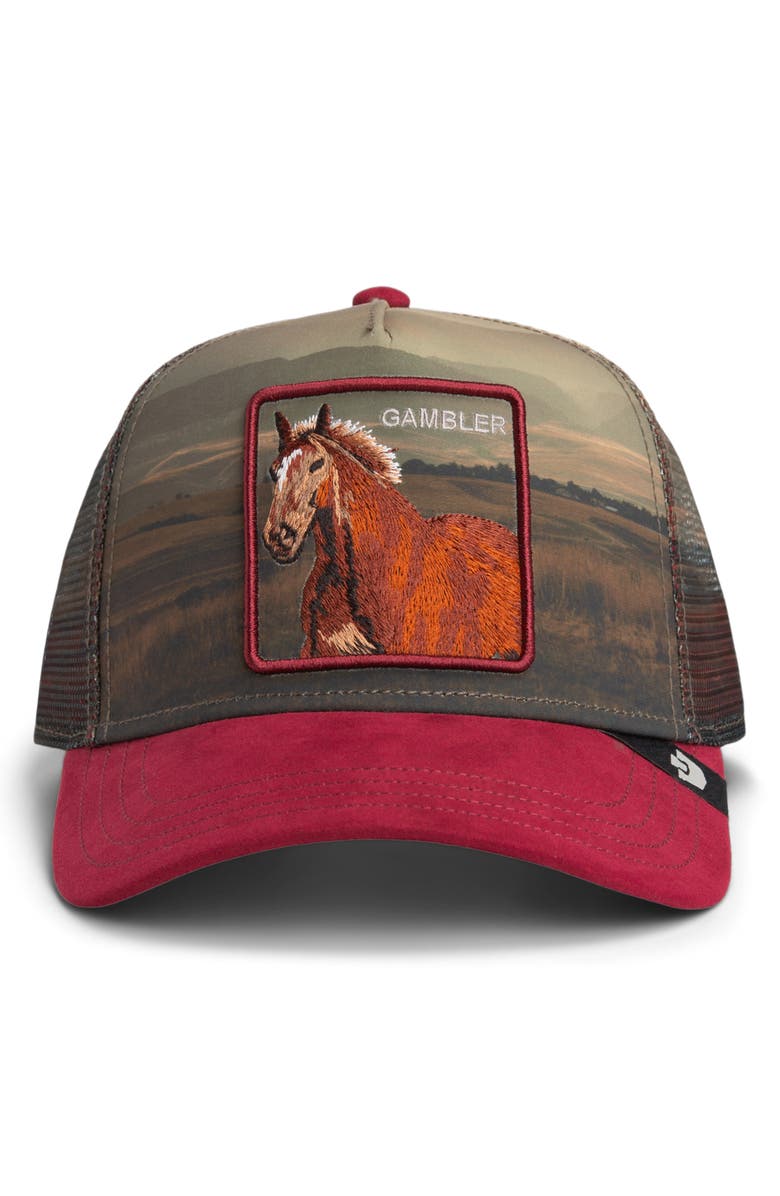 Goorin Bros. Stallion in the Element Patch Trucker Hat, Alternate, color, Crush