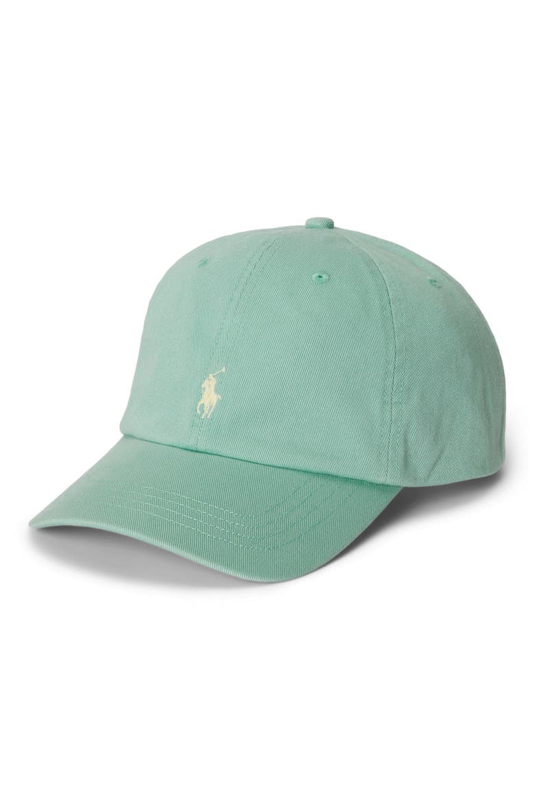 Kids' Adjustable Cotton Chino Baseball Cap, Main, color, CELADON