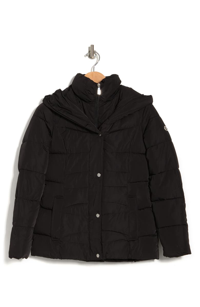 Calvin Klein Hooded Bib Front Puffer Jacket, Alternate, color, 