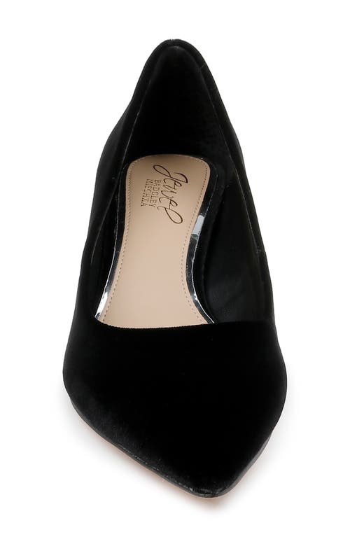 Jewel Badgley Mischka Enola Pointed Toe Kitten Heel Pump In Black