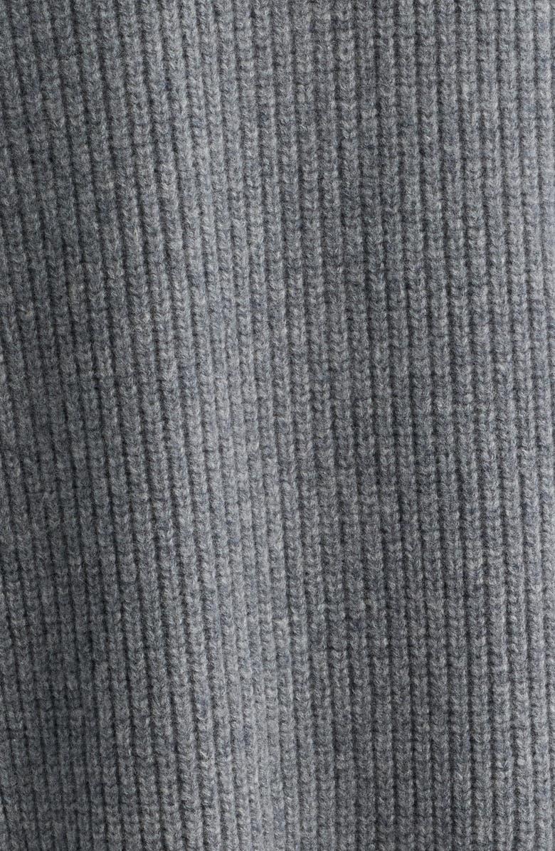 KROST Rib Wool Hooded Zip Cardigan, Alternate, color, Gunmetal