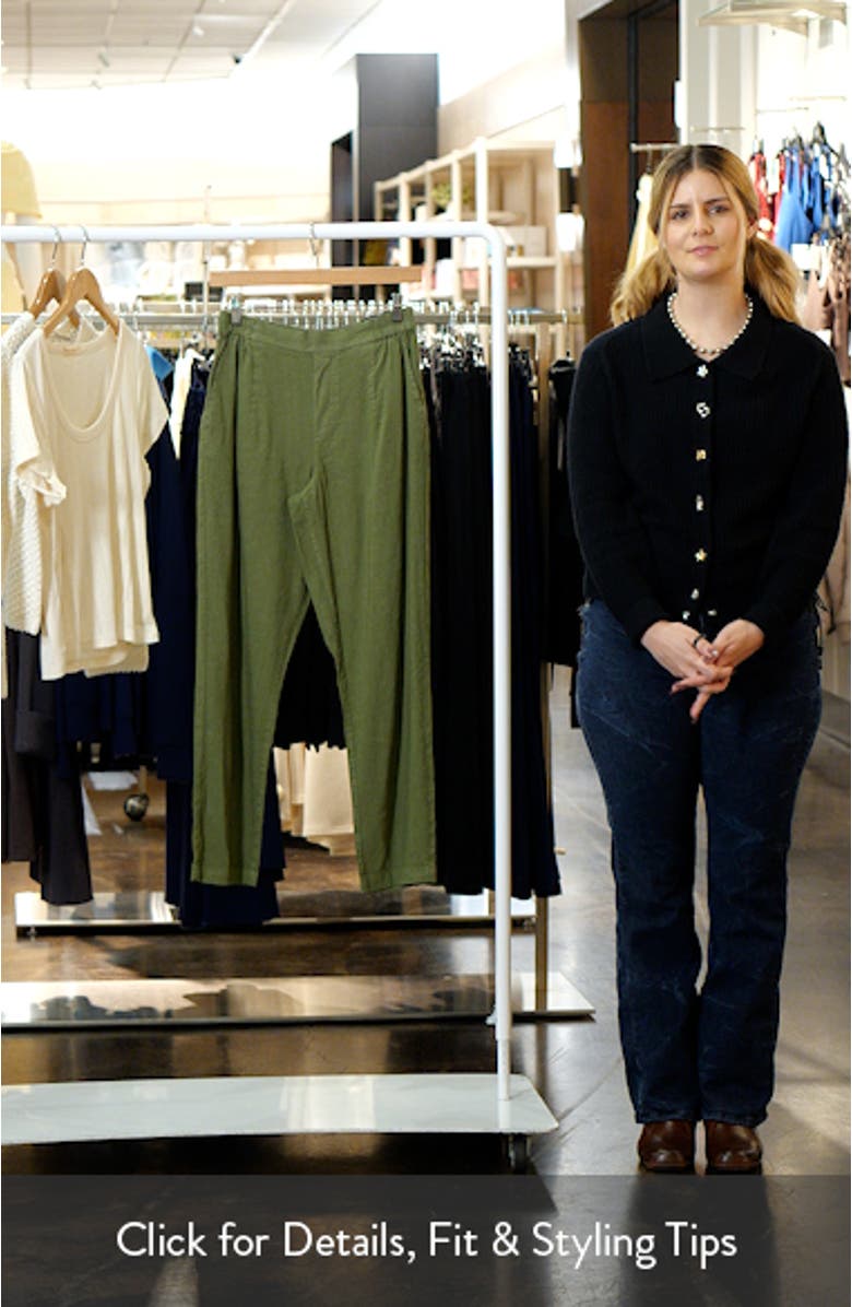 Rosalie Pull-On Tapered Linen Blend Pants, sales video thumbnail