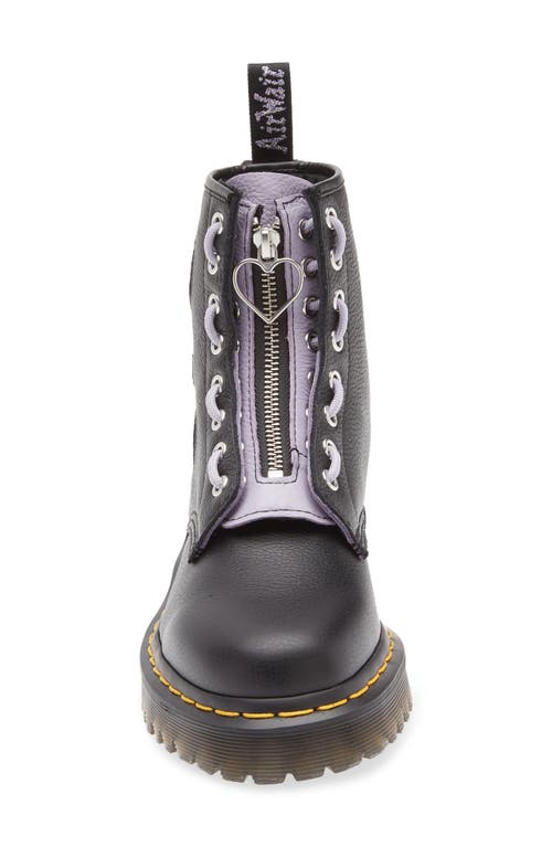 Dr. Martens 1460 Zip Heart Lug Sole Boot In Black