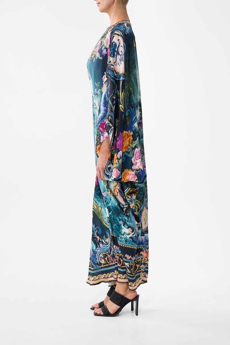 T Shape Long Kaftan Basked In Baroque, Alternate, color, Basked In Baroque