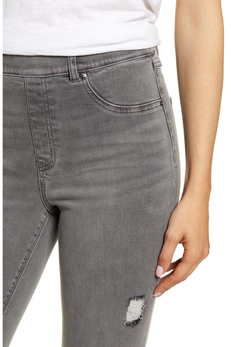 Distressed Ankle Skinny Jeans, Alternate, color, VINTAGE GREY