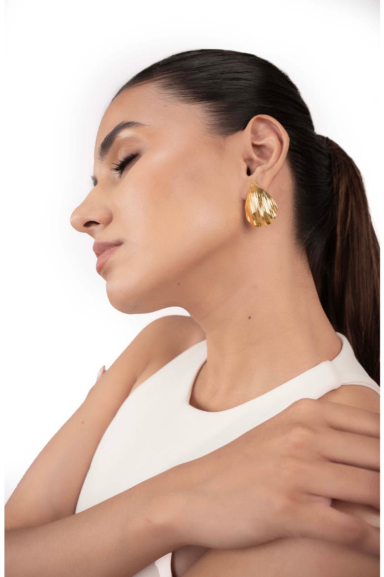 Zaria Oversize Earrings, Alternate, color, GOLD
