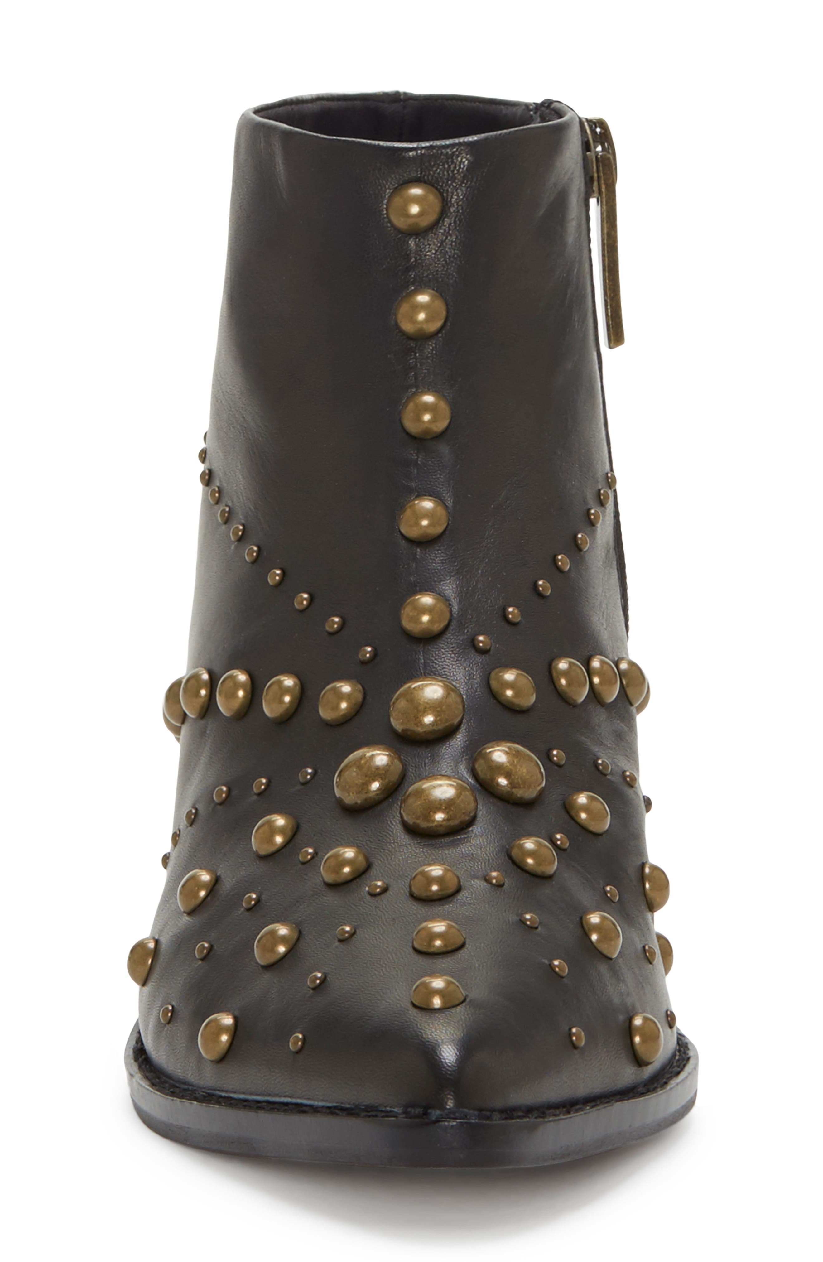 1.STATE Sobel Studded Bootie, Alternate, color, Black Leather