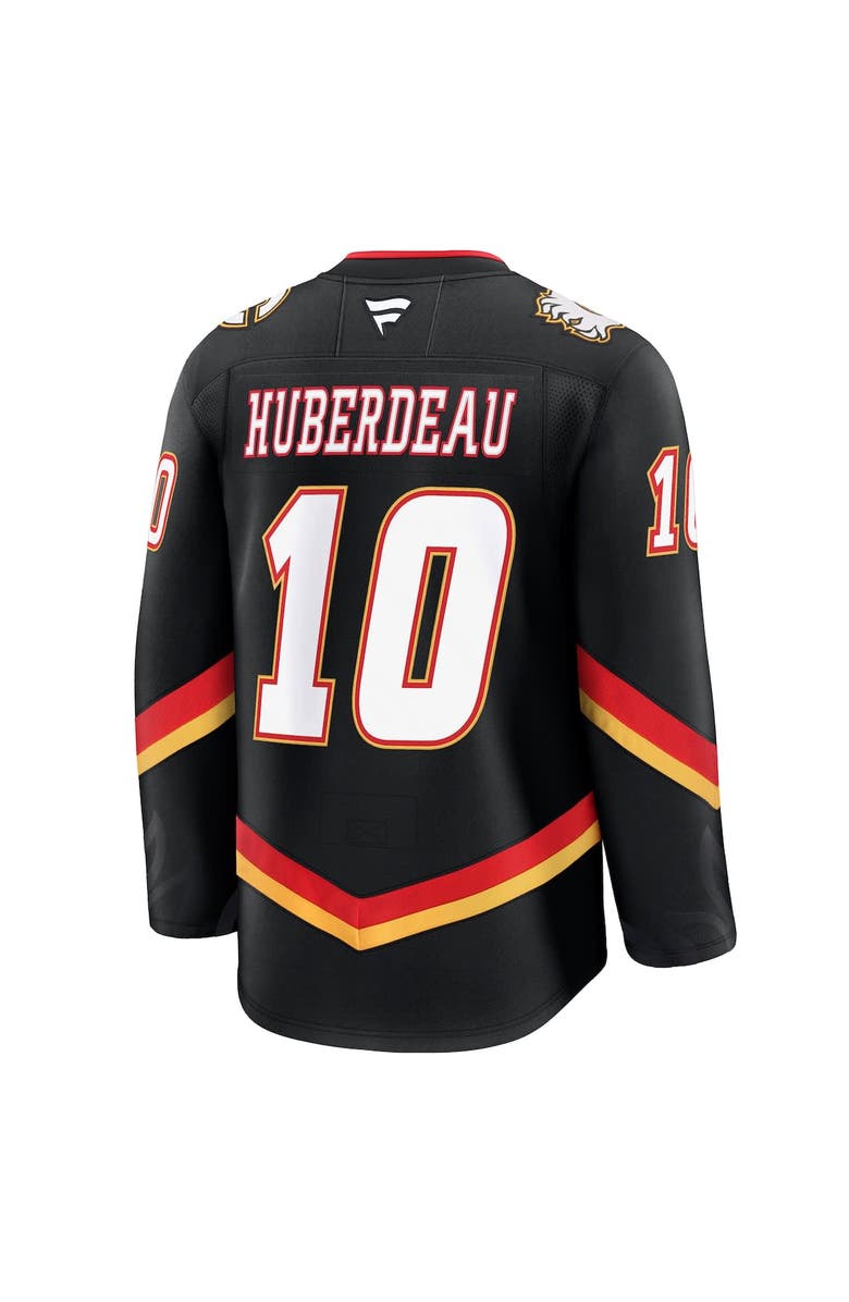 FANATICS Men's Fanatics Jonathan Huberdeau Black Calgary Flames Alternate Premium Jersey, Alternate, color,