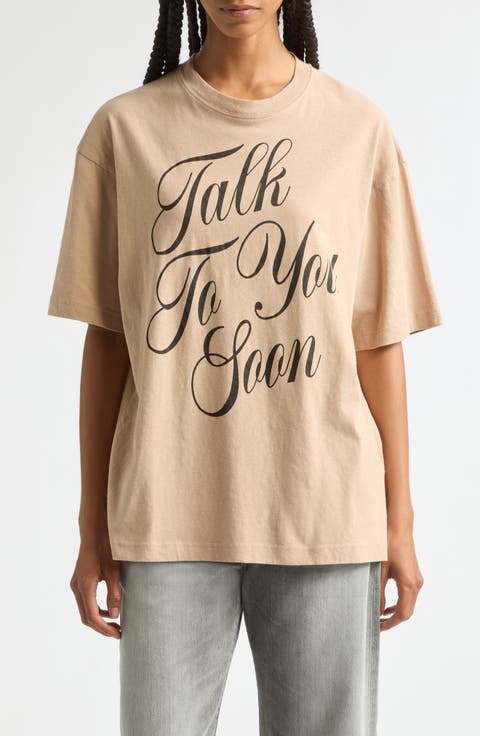 Exford U Talk To You Soon Cotton & Hemp Graphic T-Shirt