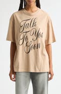 Acne Studios Exford U Talk To You Soon Cotton & Hemp Graphic T-Shirt