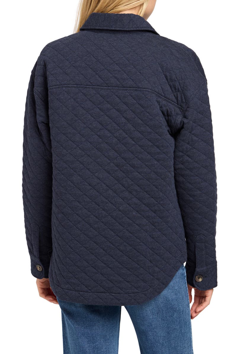 Faherty Epic Quilted Shirt Jacket, Alternate, color, Navy Melange