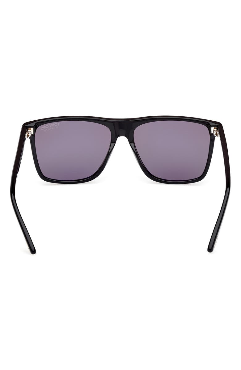 TOM FORD Fletcher 57mm Polarized Square Sunglasses, Alternate, color, 