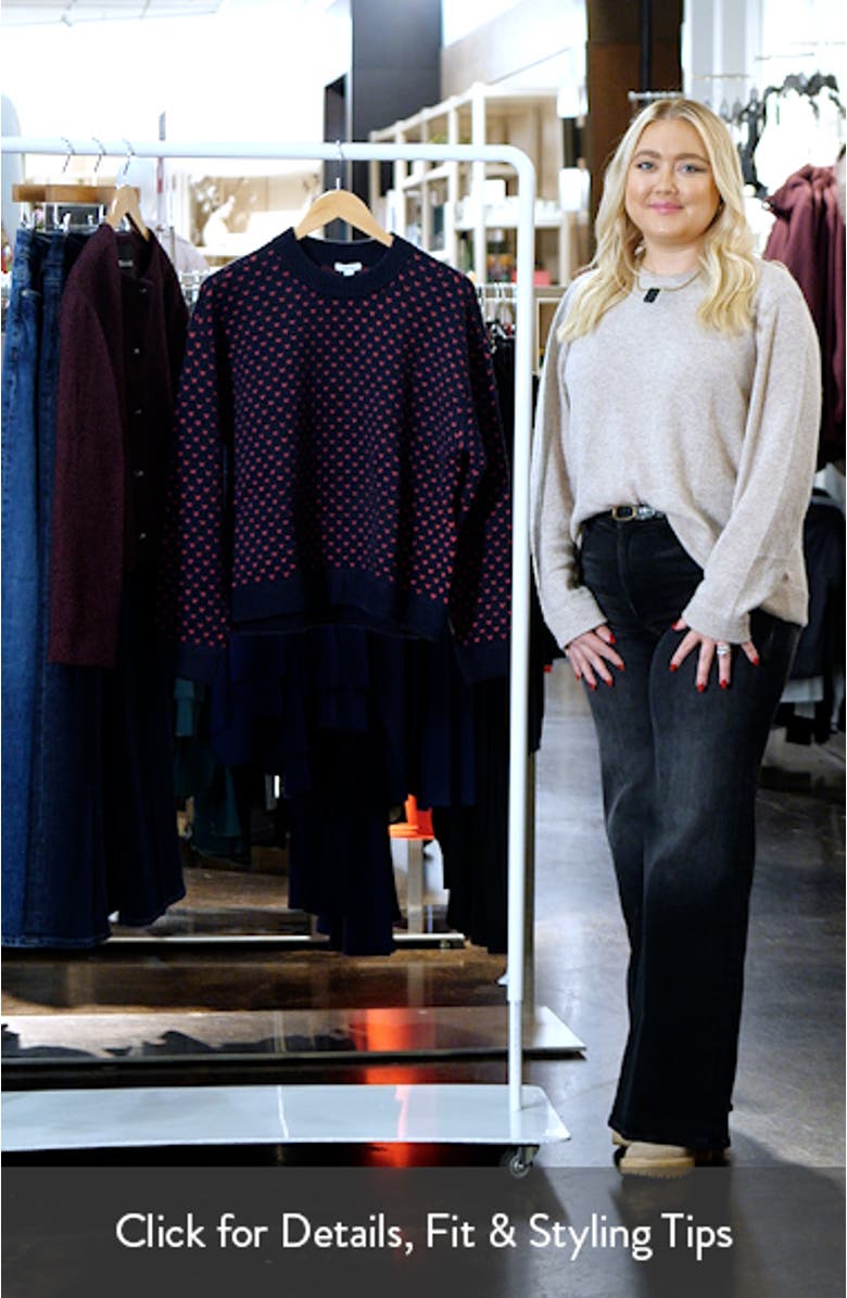 Hanna Heart Jacquard Crewneck Sweater, sales video thumbnail