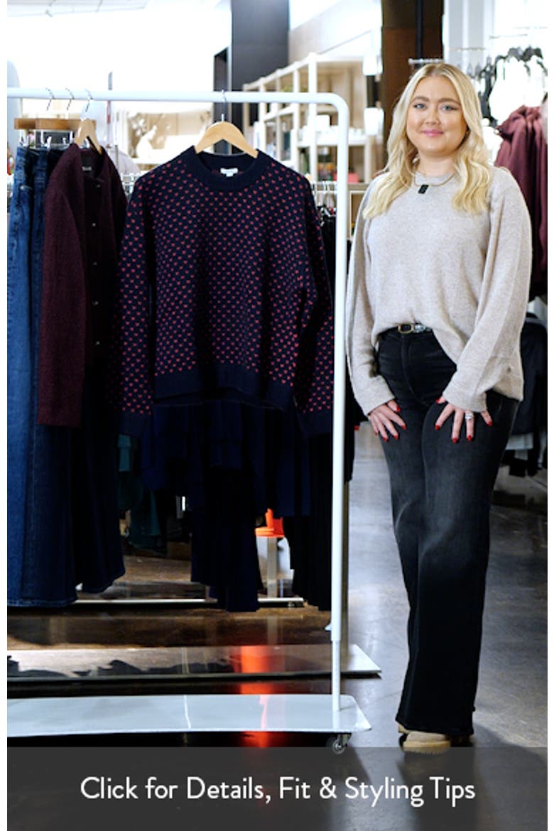 Hanna Heart Jacquard Crewneck Sweater video