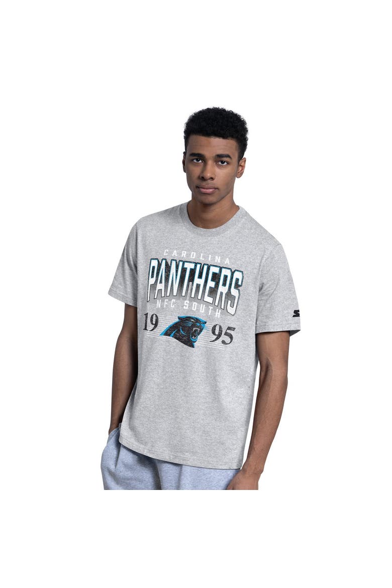Men's Starter  Black/Gray Carolina Panthers Two-Pack Logo T-Shirt Set, Alternate, color, Black