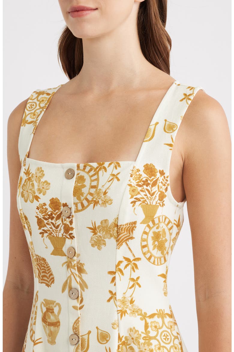 Print Midi Dress, Alternate, color, IVORY