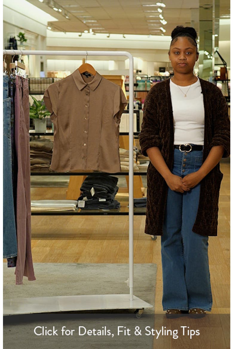 Cap Sleeve Satin Shirt video
