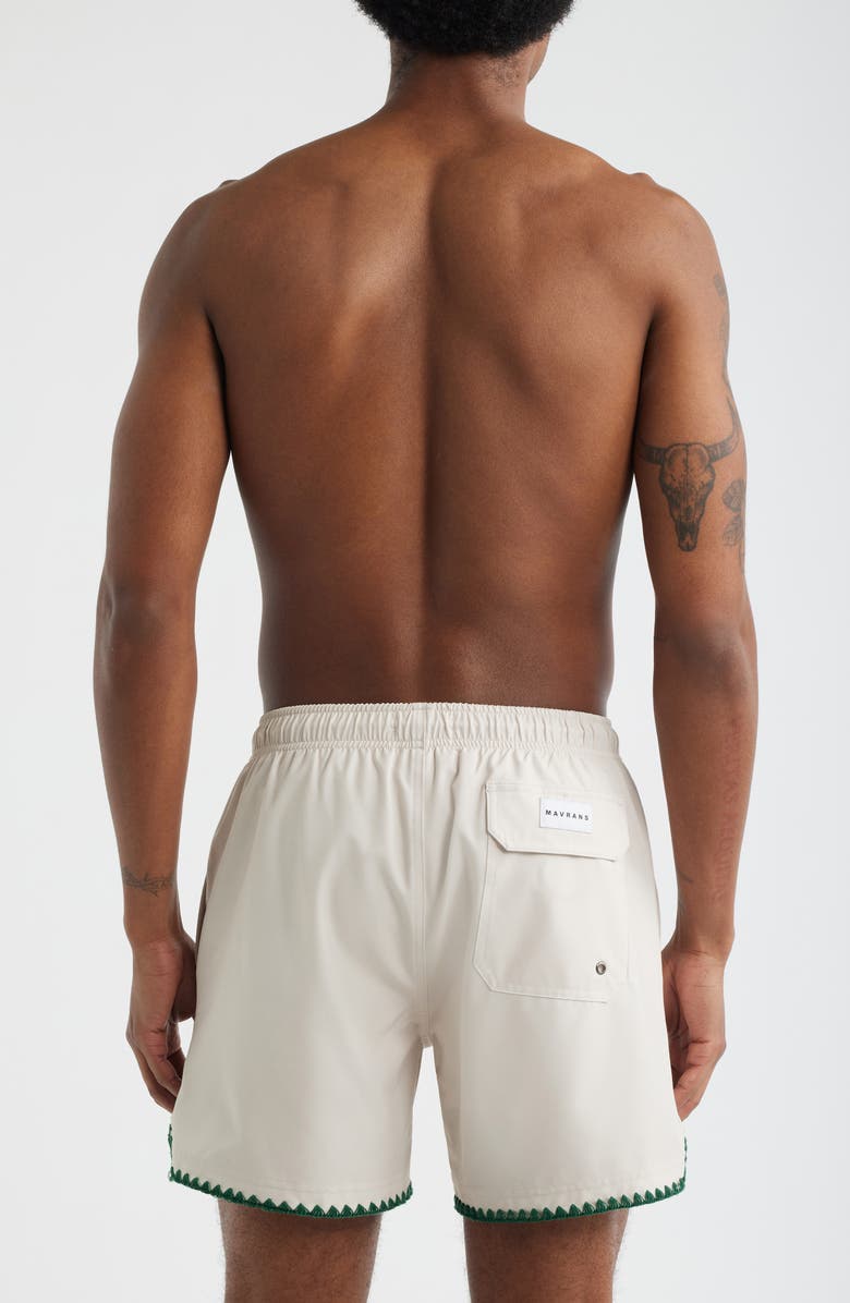 MAVRANS Golf Ball Stitch Swim Trunks, Alternate, color, White