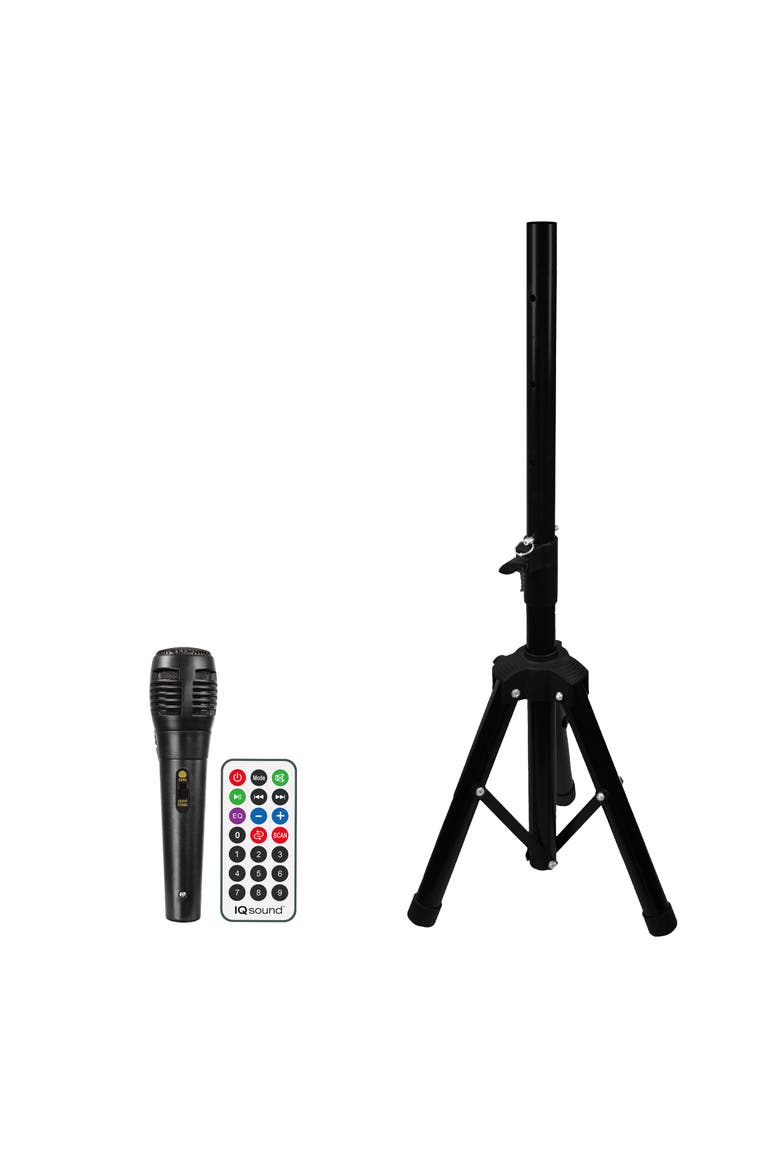 15 Inch Portable Bluetooth Speaker with Tripod Stand, Alternate, color, Black