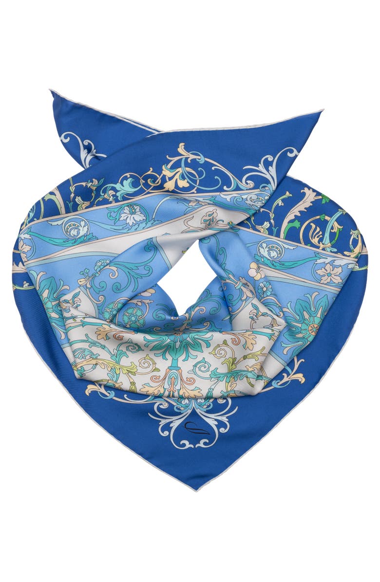 Elizabetta Paulina - Silk Foulard for Women, Alternate, color, Blue