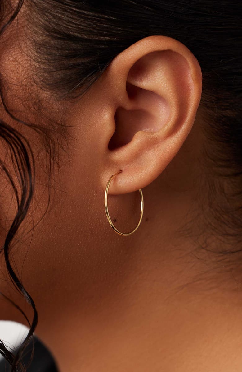 Ana Luisa Small Gold Hoop Earrings - Gold Slim Hoops Large, Alternate, color, Gold