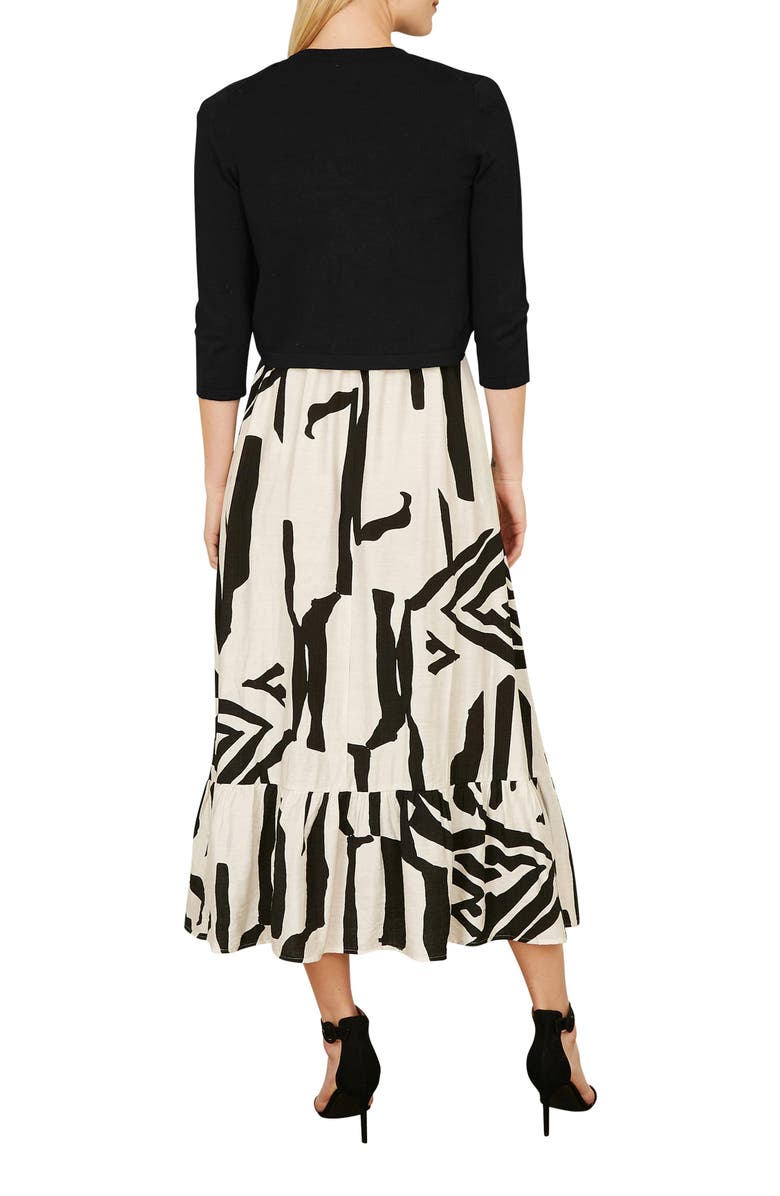 Yumi Knitted Curve Bolero, Alternate, color, Black