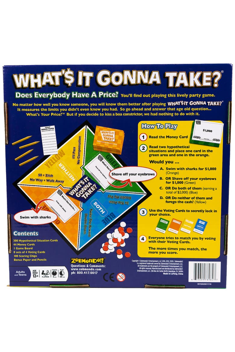 What's It Gonna Take Board Game, Alternate, color, Multicolored