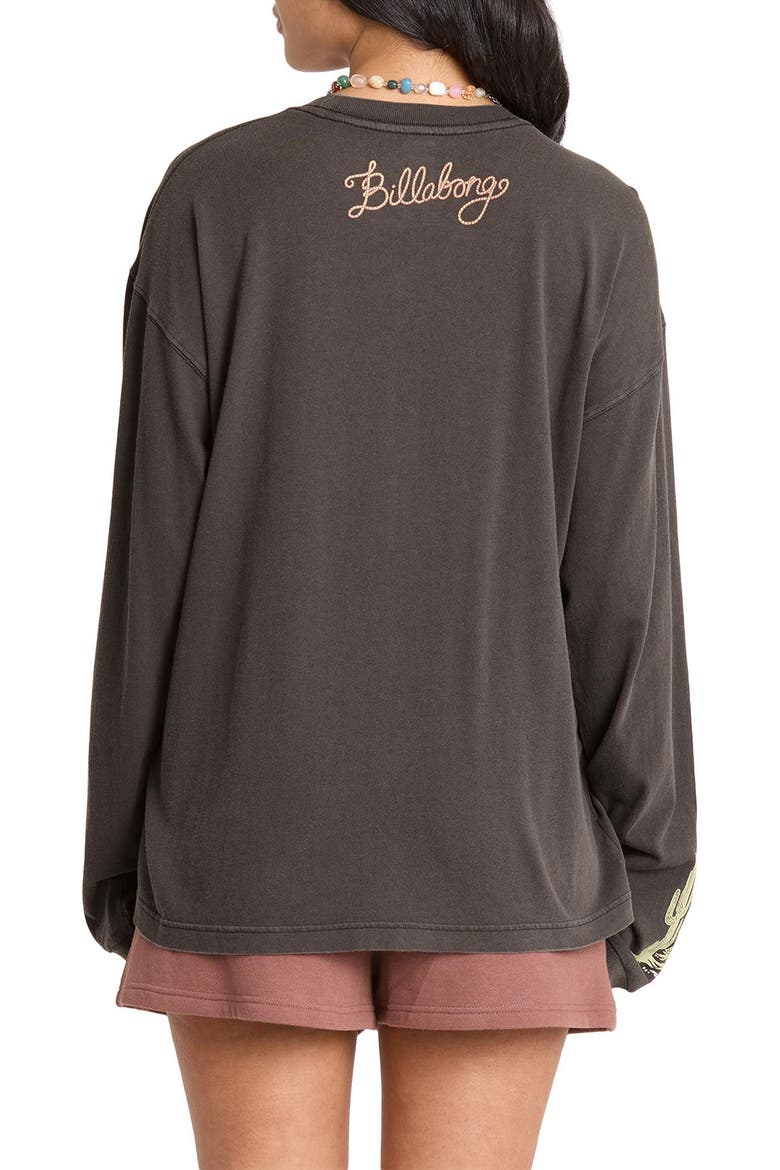 Familiar Roads Long Sleeve Graphic Tee, Alternate, color, OFF BLACK